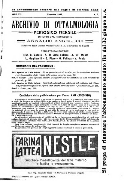 Archivio di ottalmologia giornale mensile