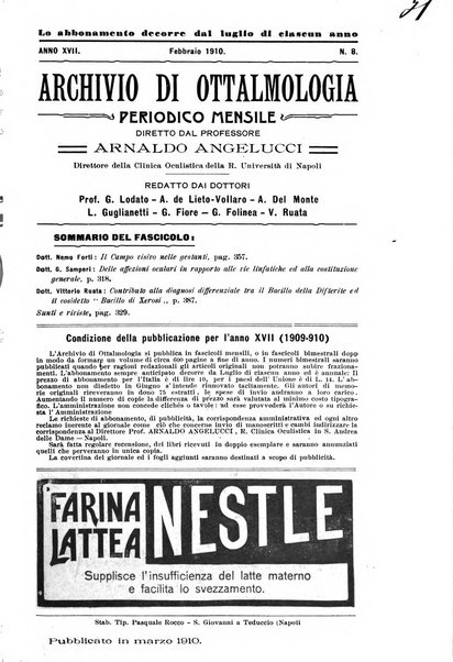 Archivio di ottalmologia giornale mensile