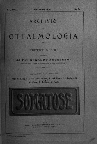 Archivio di ottalmologia giornale mensile