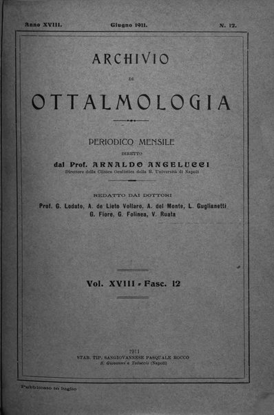 Archivio di ottalmologia giornale mensile