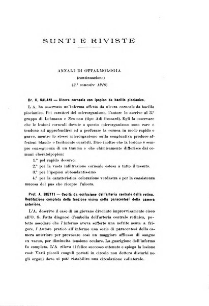 Archivio di ottalmologia giornale mensile