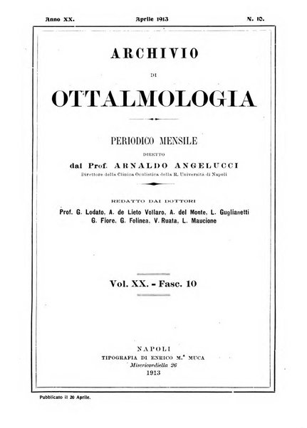 Archivio di ottalmologia giornale mensile