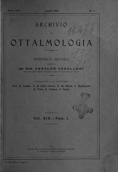 Archivio di ottalmologia giornale mensile