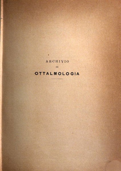 Archivio di ottalmologia giornale mensile