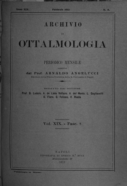 Archivio di ottalmologia giornale mensile