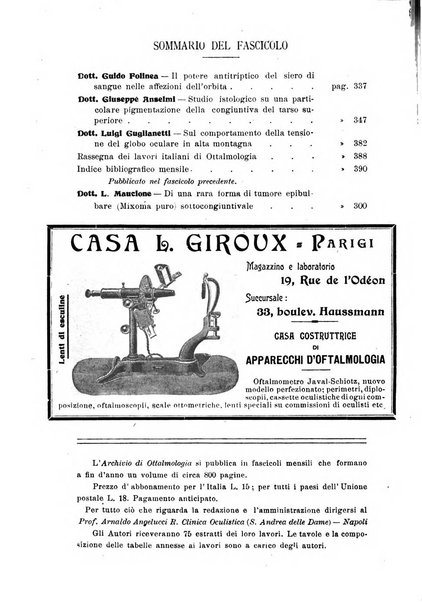 Archivio di ottalmologia giornale mensile