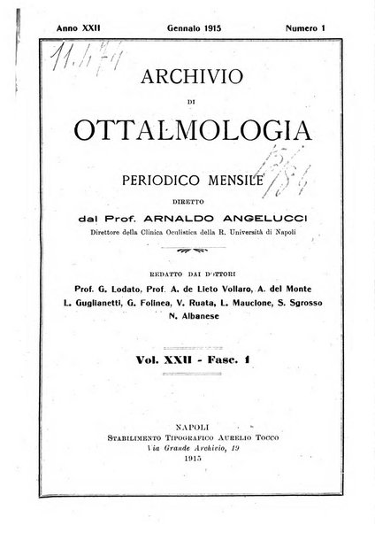 Archivio di ottalmologia giornale mensile