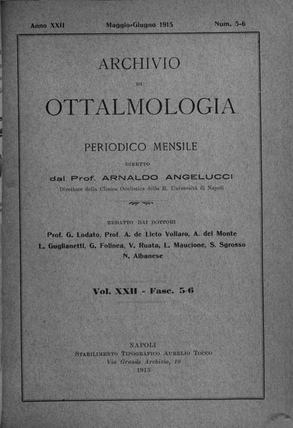 Archivio di ottalmologia giornale mensile