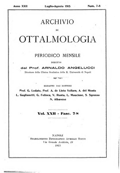 Archivio di ottalmologia giornale mensile