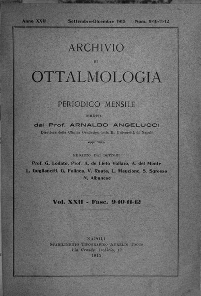 Archivio di ottalmologia giornale mensile