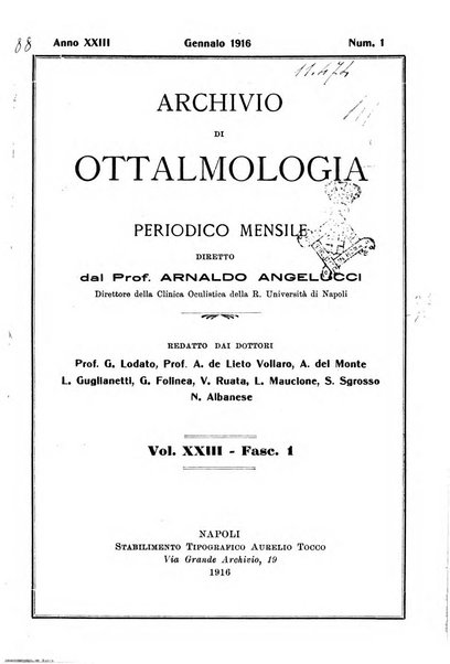 Archivio di ottalmologia giornale mensile