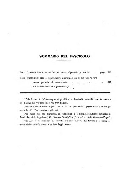 Archivio di ottalmologia giornale mensile