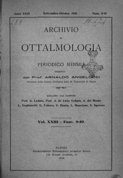 Archivio di ottalmologia giornale mensile