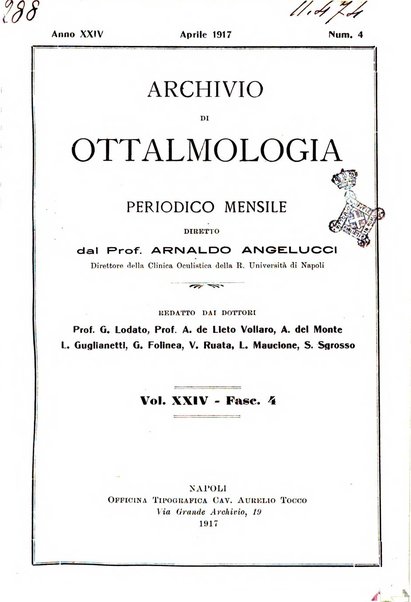 Archivio di ottalmologia giornale mensile