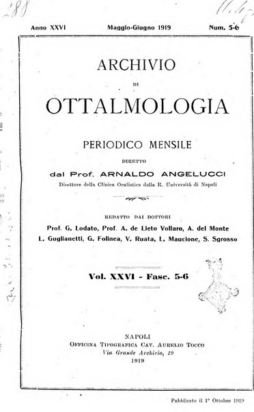 Archivio di ottalmologia giornale mensile