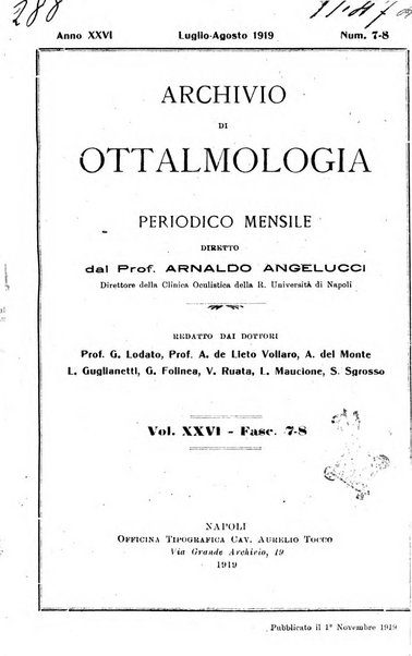 Archivio di ottalmologia giornale mensile