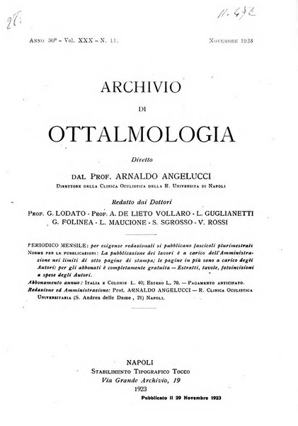 Archivio di ottalmologia giornale mensile
