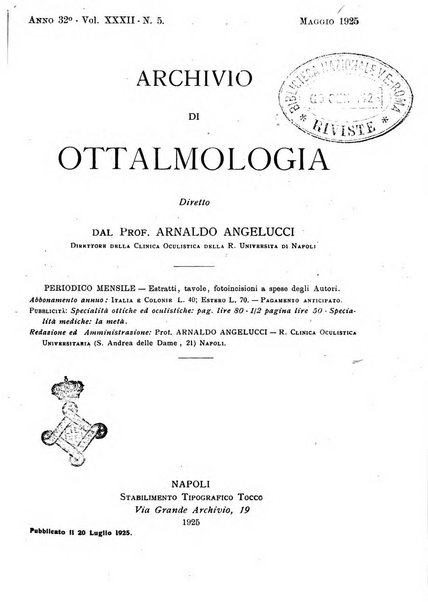 Archivio di ottalmologia giornale mensile