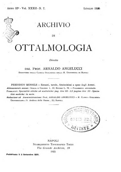 Archivio di ottalmologia giornale mensile