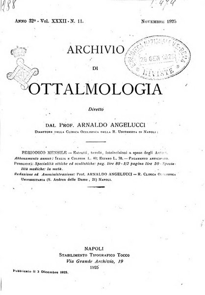 Archivio di ottalmologia giornale mensile