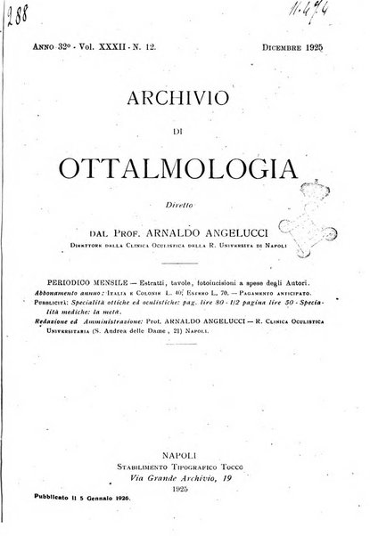 Archivio di ottalmologia giornale mensile