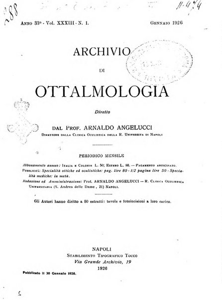 Archivio di ottalmologia giornale mensile