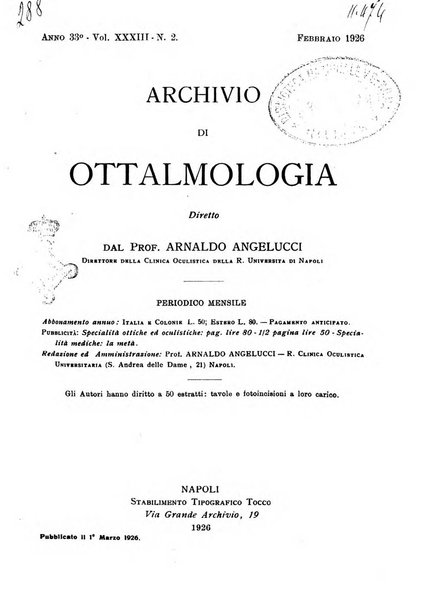 Archivio di ottalmologia giornale mensile