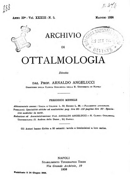 Archivio di ottalmologia giornale mensile