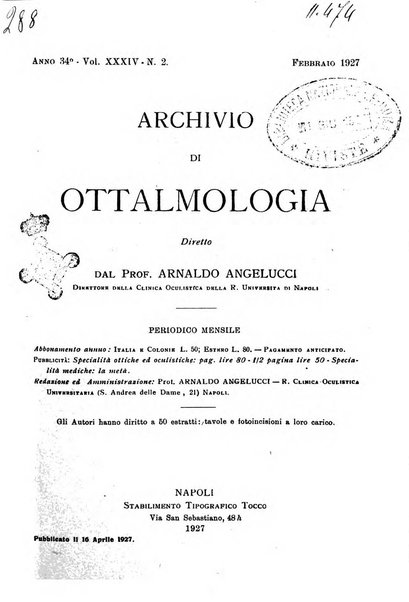 Archivio di ottalmologia giornale mensile