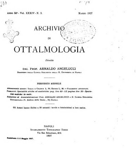 Archivio di ottalmologia giornale mensile