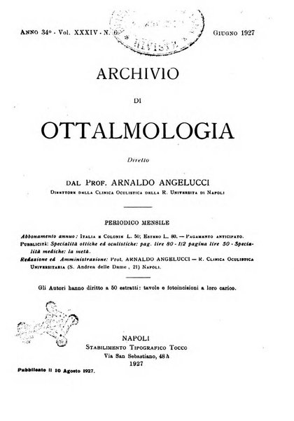 Archivio di ottalmologia giornale mensile