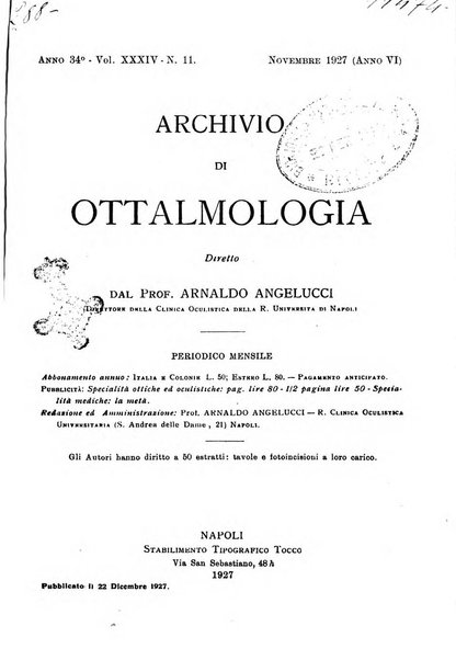 Archivio di ottalmologia giornale mensile