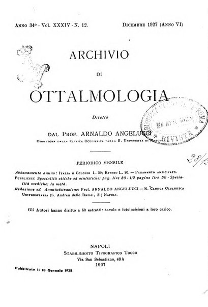 Archivio di ottalmologia giornale mensile