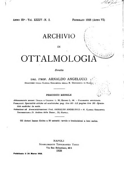 Archivio di ottalmologia giornale mensile