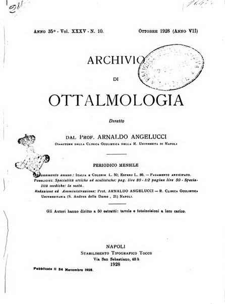 Archivio di ottalmologia giornale mensile