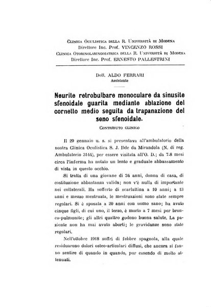 Archivio di ottalmologia giornale mensile