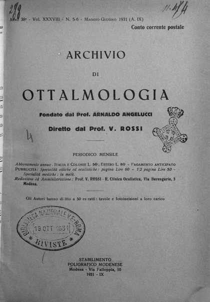 Archivio di ottalmologia giornale mensile