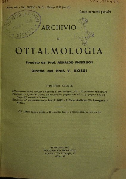 Archivio di ottalmologia giornale mensile