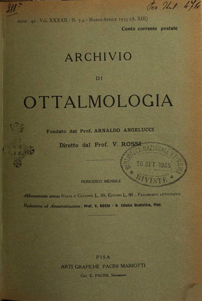 Archivio di ottalmologia giornale mensile