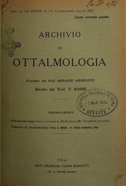 Archivio di ottalmologia giornale mensile