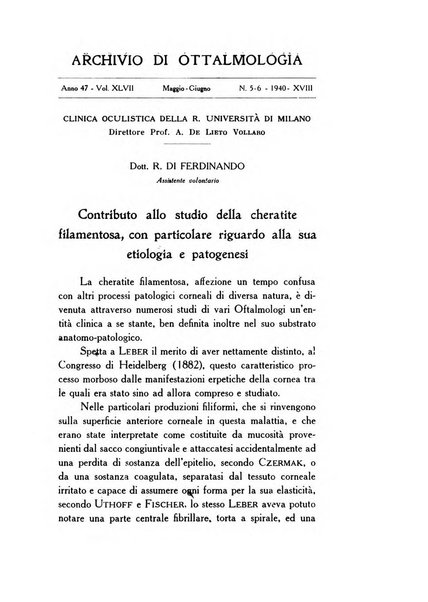 Archivio di ottalmologia giornale mensile