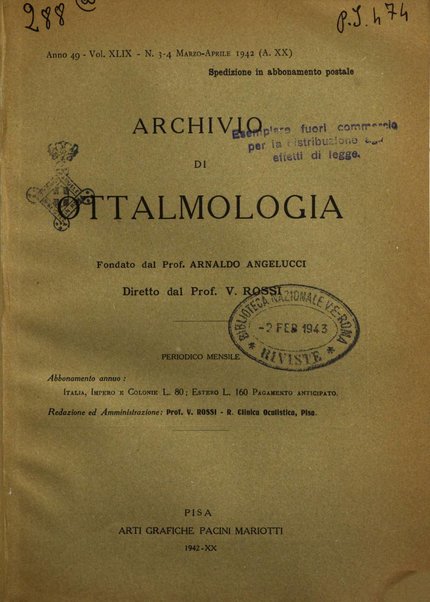 Archivio di ottalmologia giornale mensile