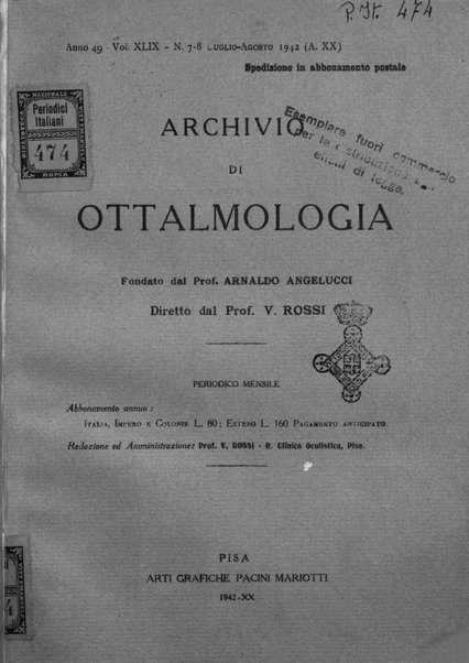 Archivio di ottalmologia giornale mensile