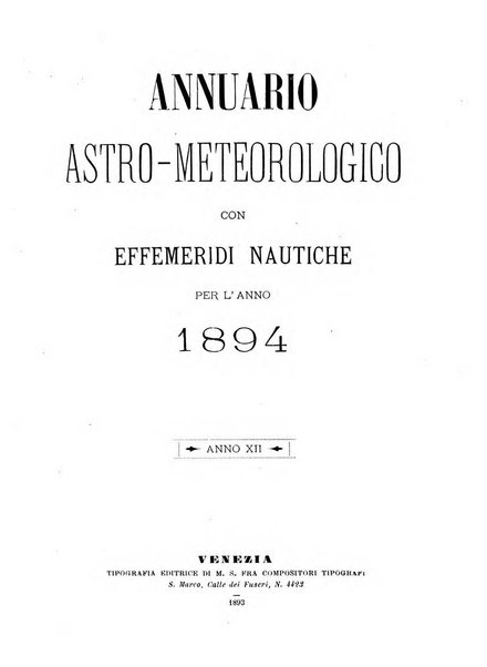 Annuario astro-meteorologico con effemeridi nautiche per l'anno ...