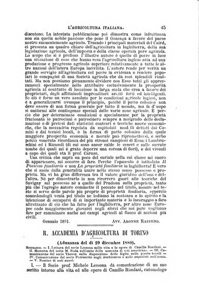 L'agricoltura italiana periodico mensile