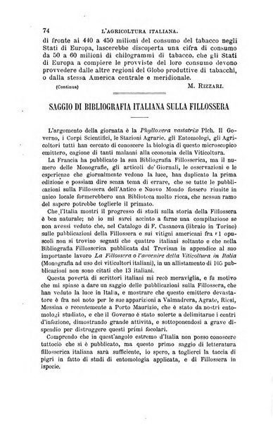 L'agricoltura italiana periodico mensile