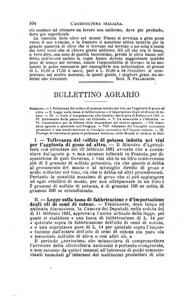 L'agricoltura italiana periodico mensile