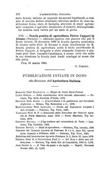 L'agricoltura italiana periodico mensile