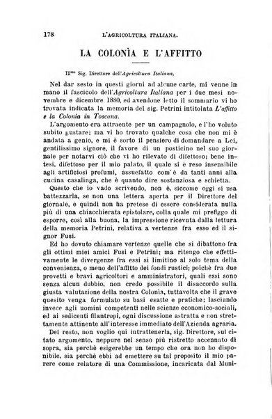 L'agricoltura italiana periodico mensile