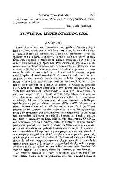 L'agricoltura italiana periodico mensile